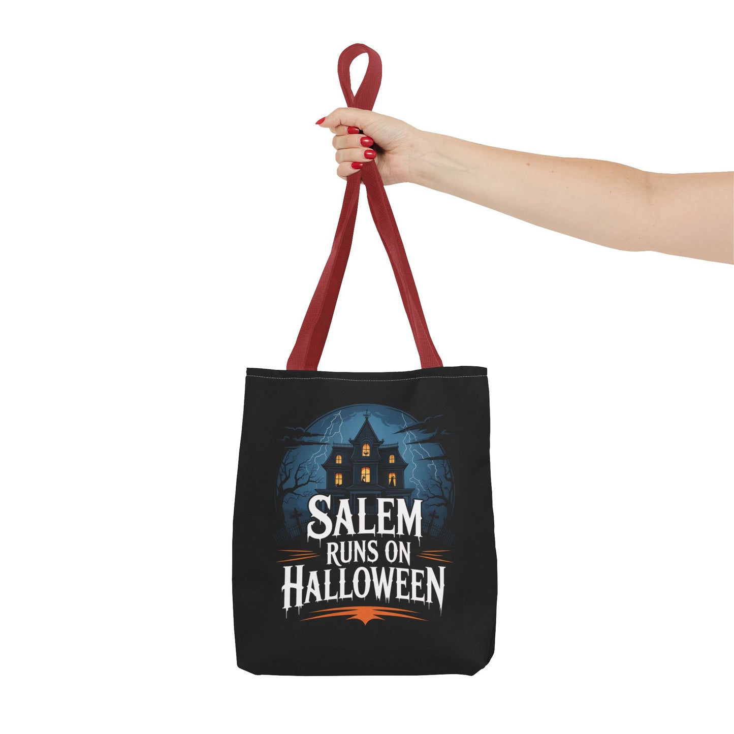 Salem Runs on Halloween Tote Bag (AOP)