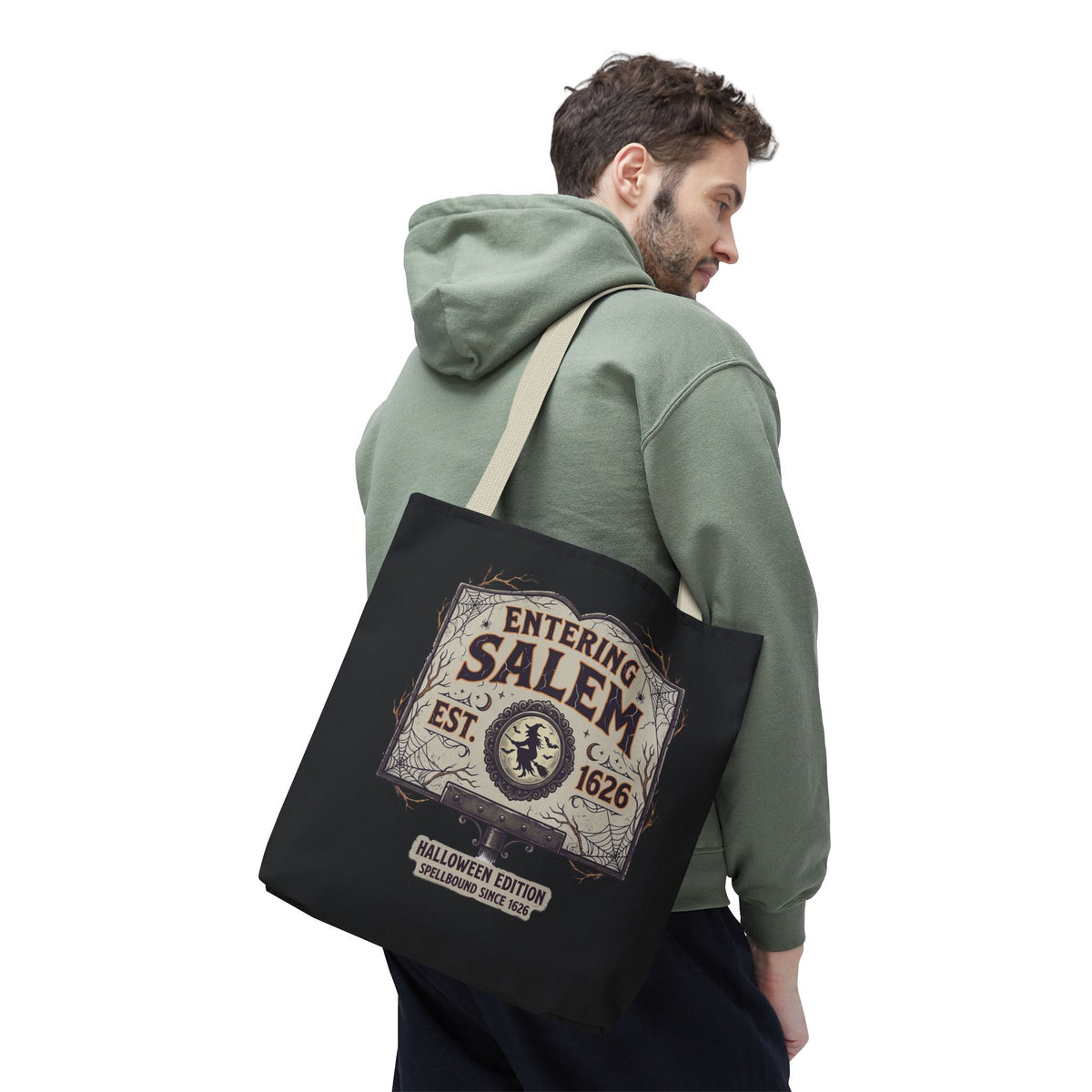Spooky Entering Salem Tote Bag (AOP)