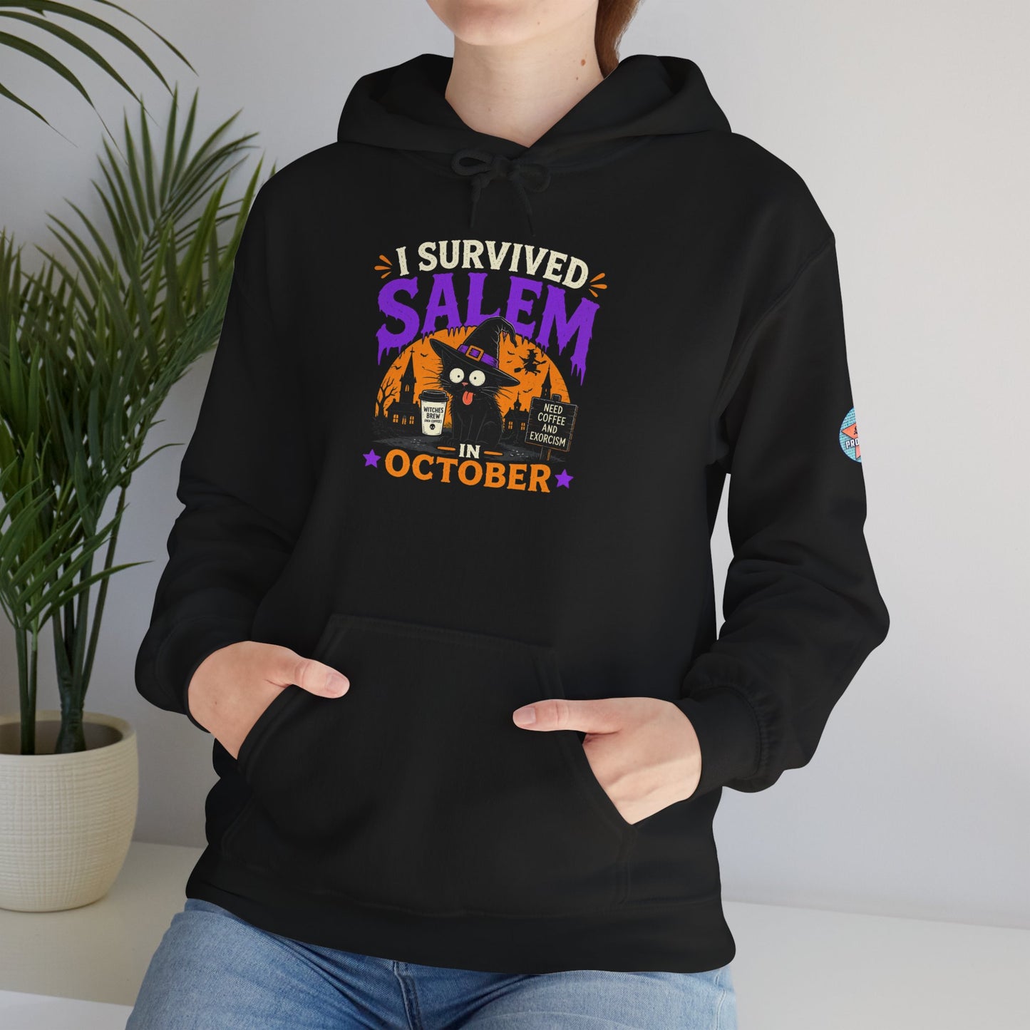 Survived Salem Cat - Unisex Heavy Blend™ Hooded Sweatshirt