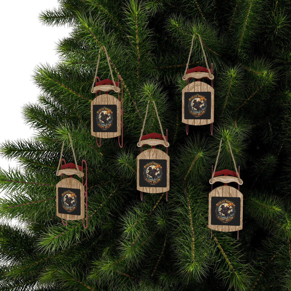 HEADLESS HORSEMAN Sled Ornaments