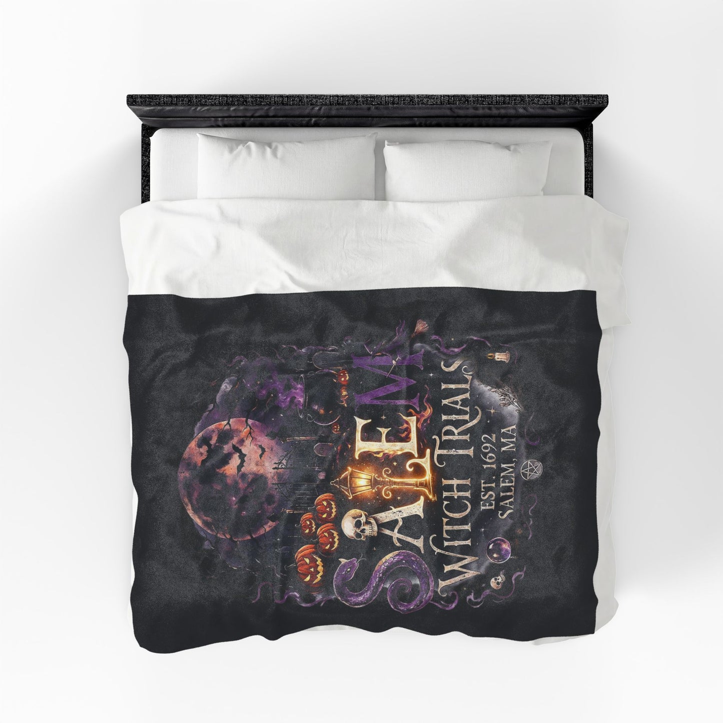 SALEM WITCH TRIALS Velveteen Plush Blanket