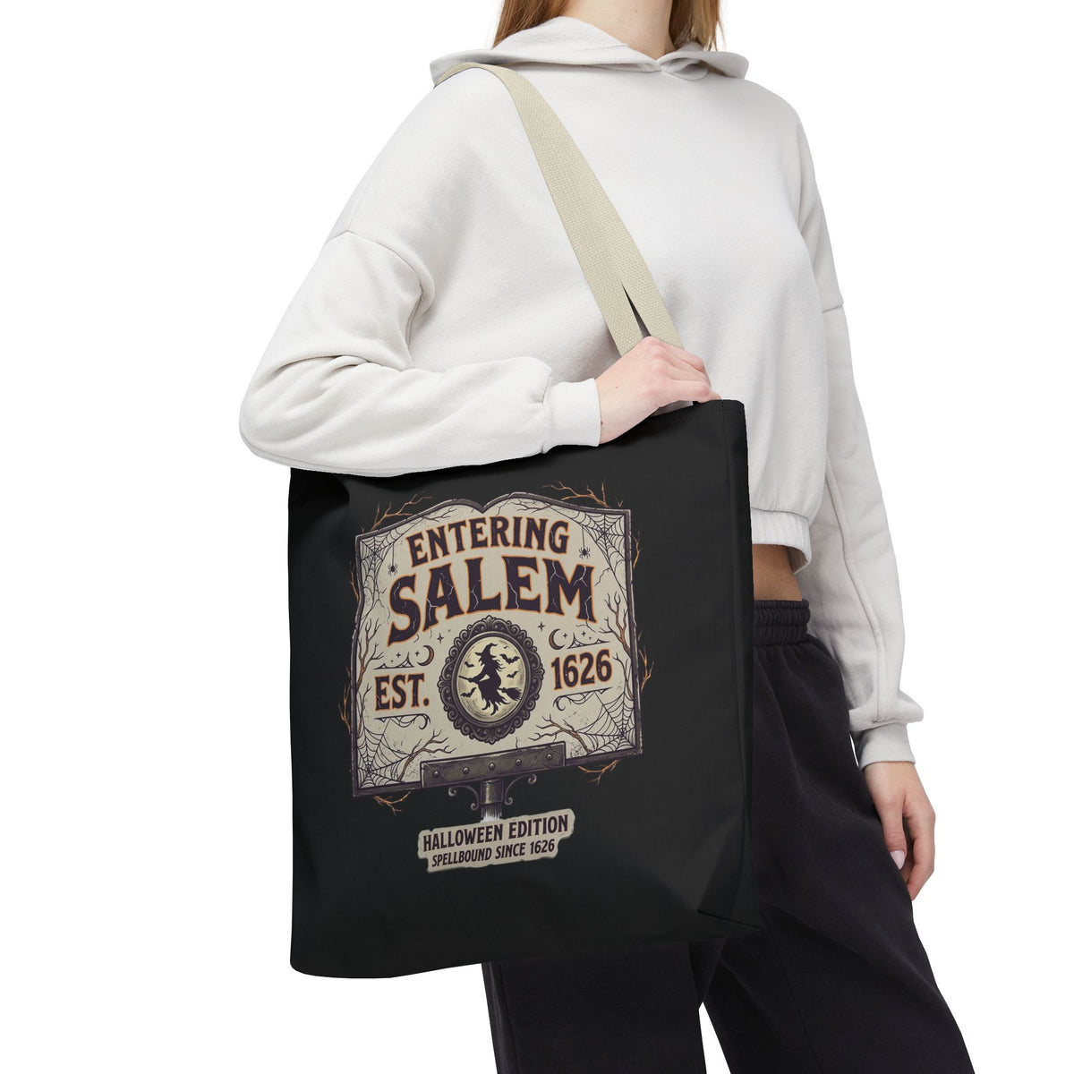 Spooky Entering Salem Tote Bag (AOP)