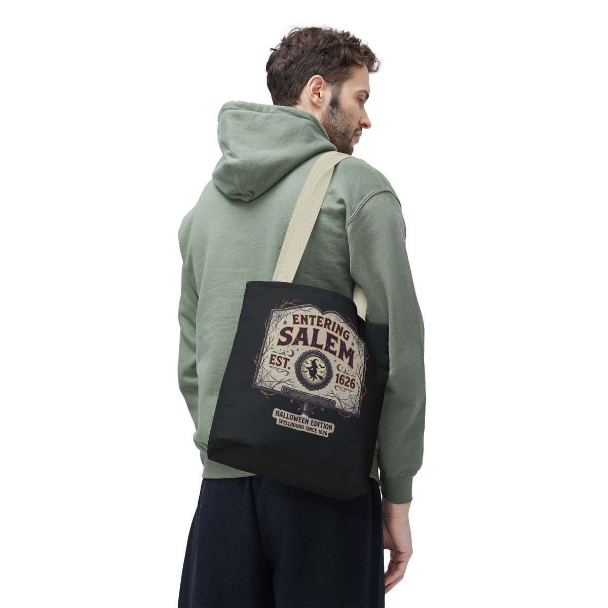 Spooky Entering Salem Tote Bag (AOP)