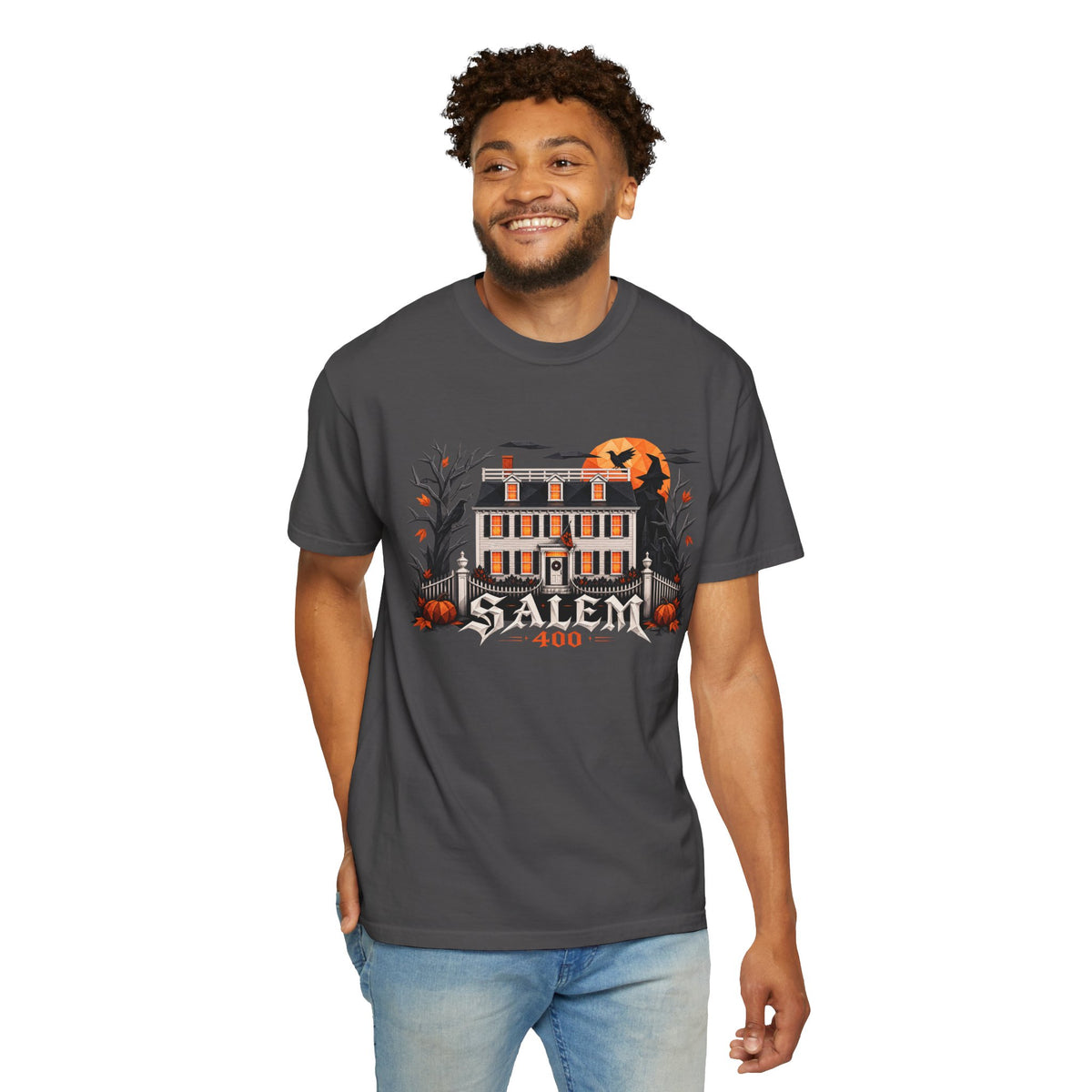 Salem 400 Ropes Mansion - Unisex Garment-Dyed T-shirt