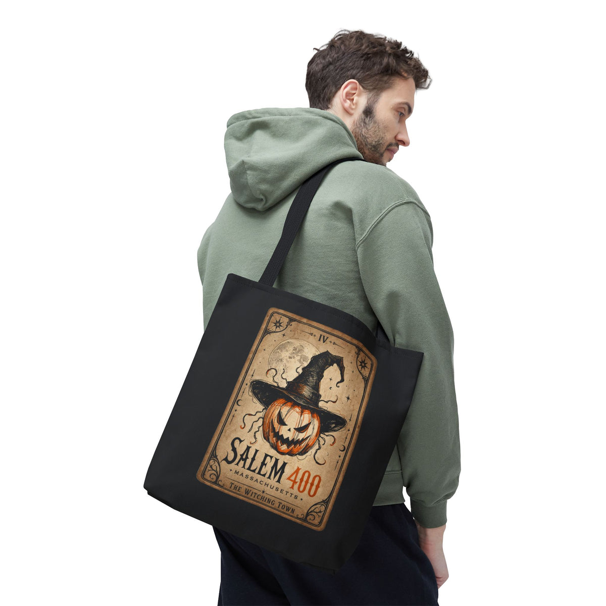 PUNKIN TAROT Tote Bag (AOP) – alternate view | SalemFootsteps