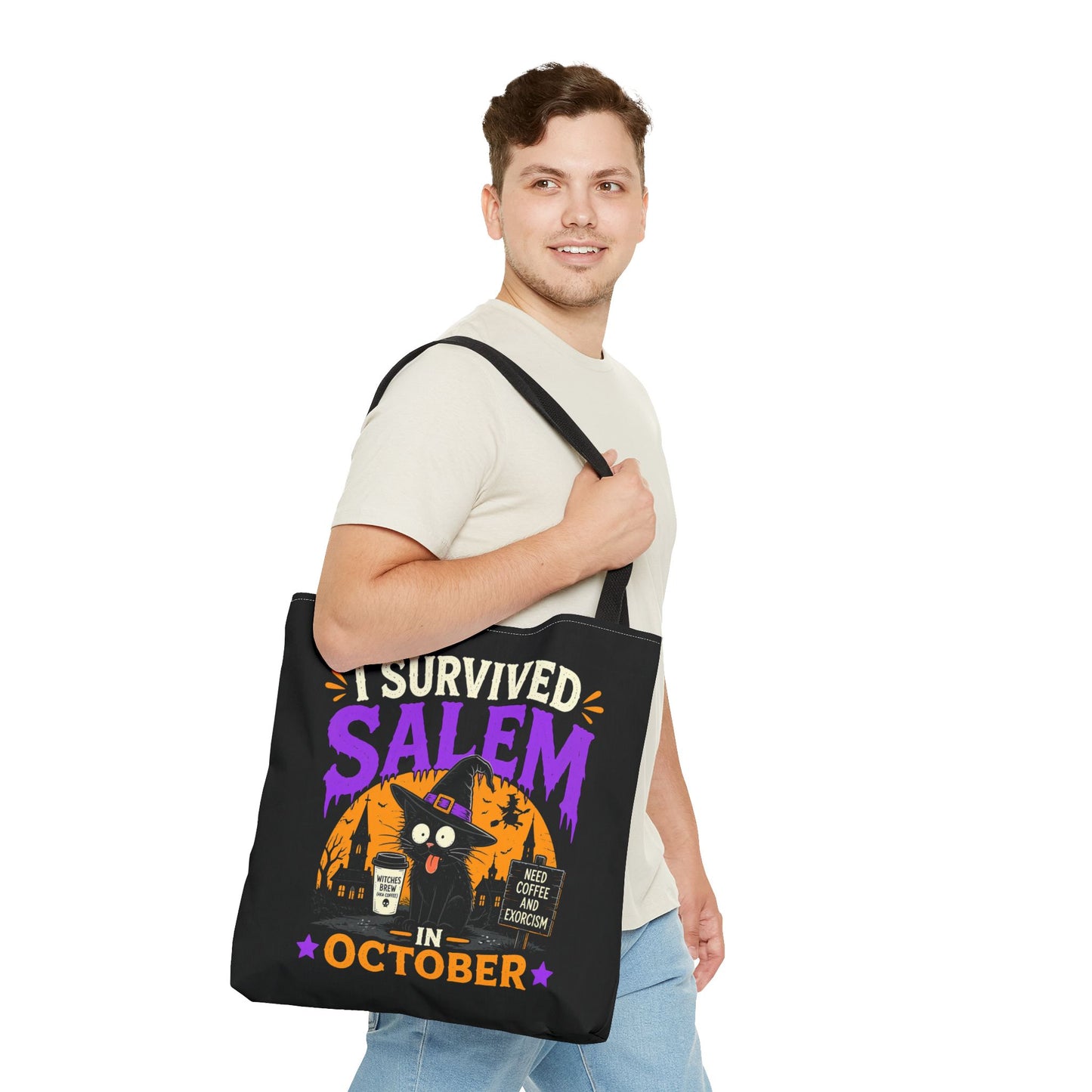 Survived Salem Cat - Tote Bag (AOP)