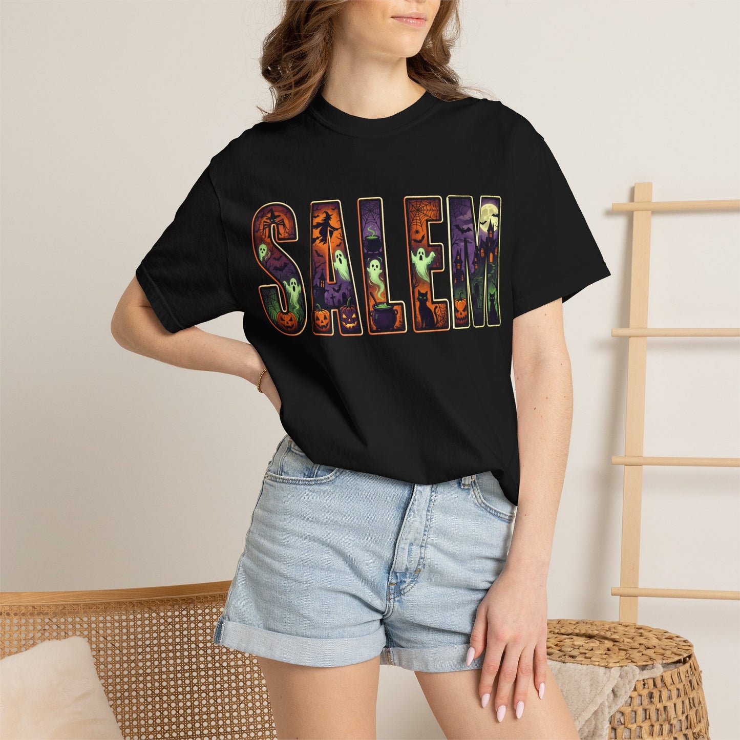 SALEM SPOOKY Unisex Garment-Dyed T-shirt
