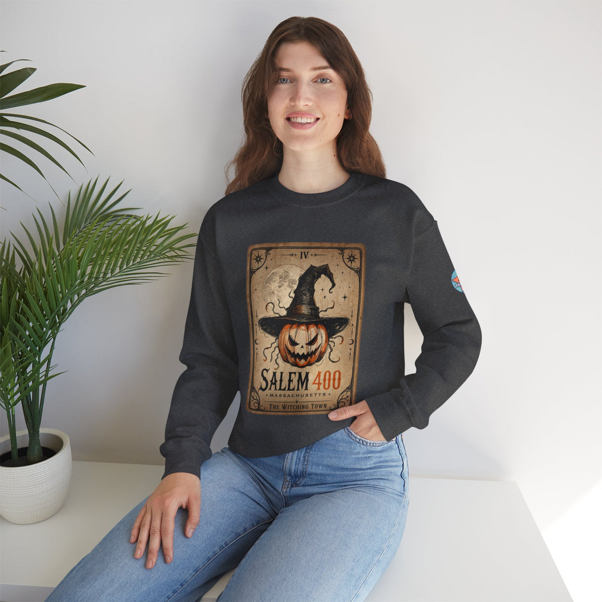 PUNKIN TAROT Unisex Heavy Blend™ Crewneck Sweatshirt – alternate view | SalemFootsteps