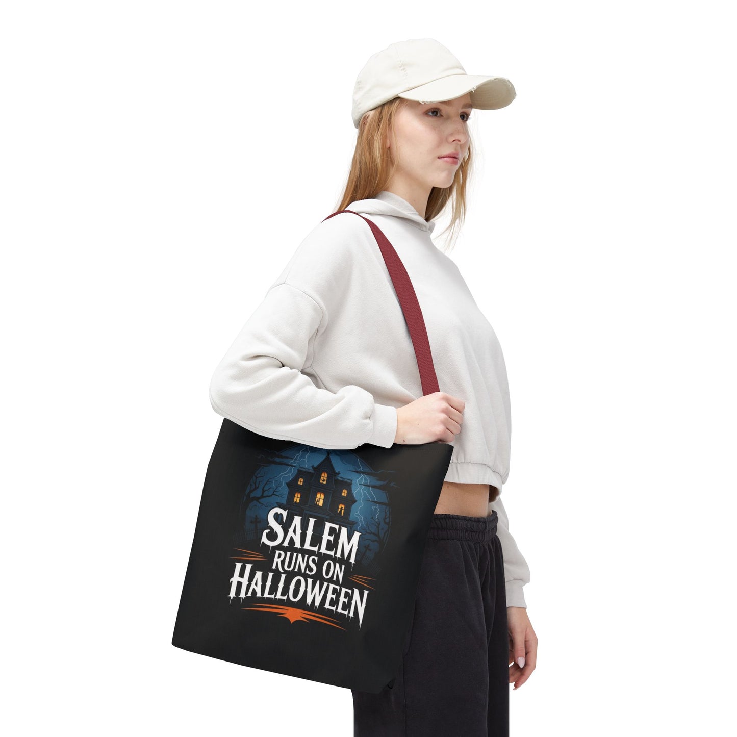 Salem Runs on Halloween Tote Bag (AOP)