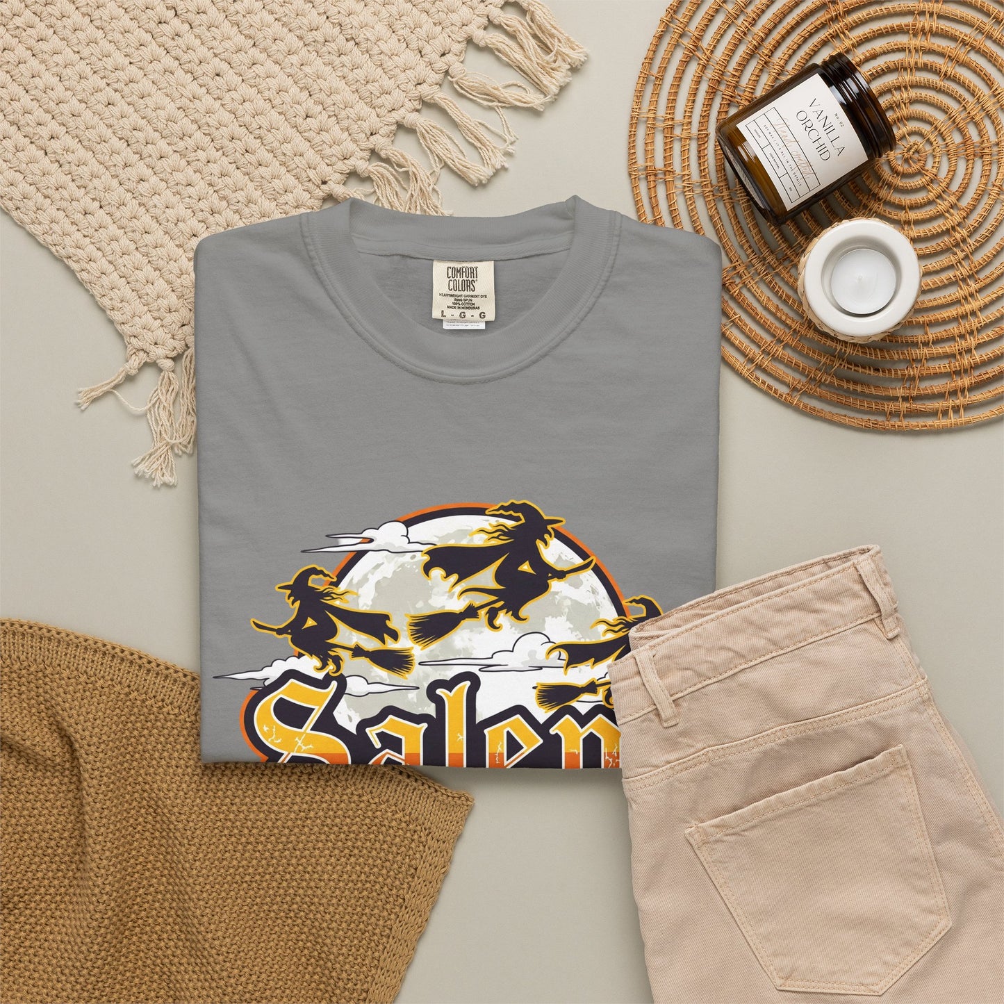 SALEM LOGO Unisex Garment-Dyed T-shirt