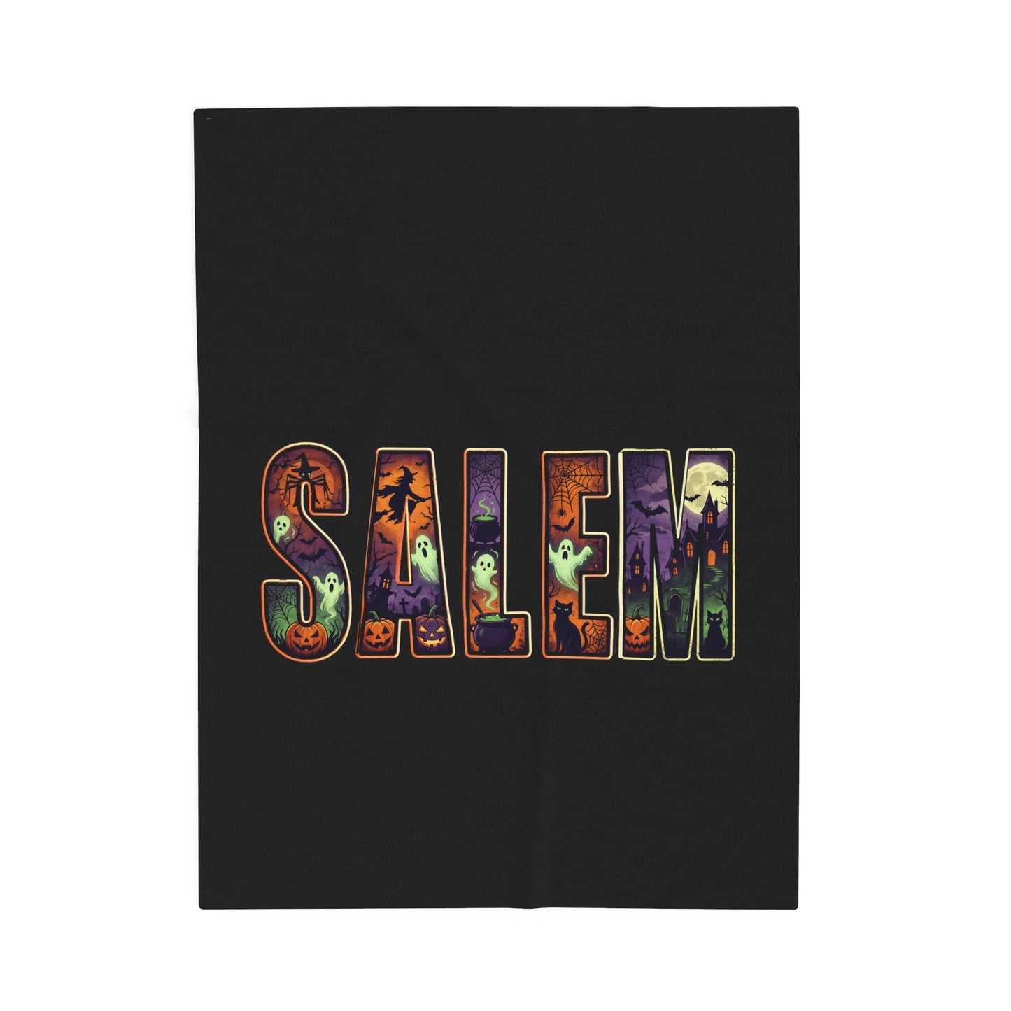 SALEM Spooky Velveteen Plush Blanket