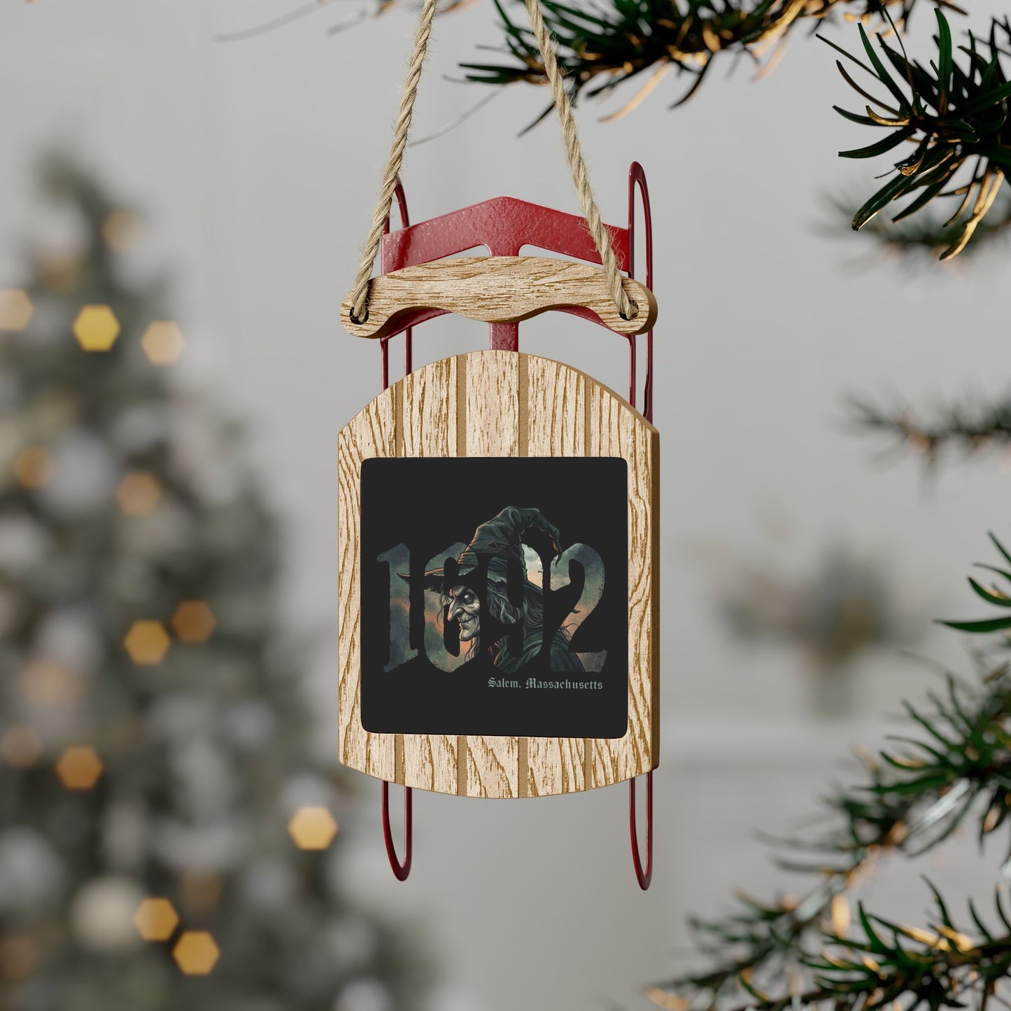 1692 WITCH Sled Ornaments
