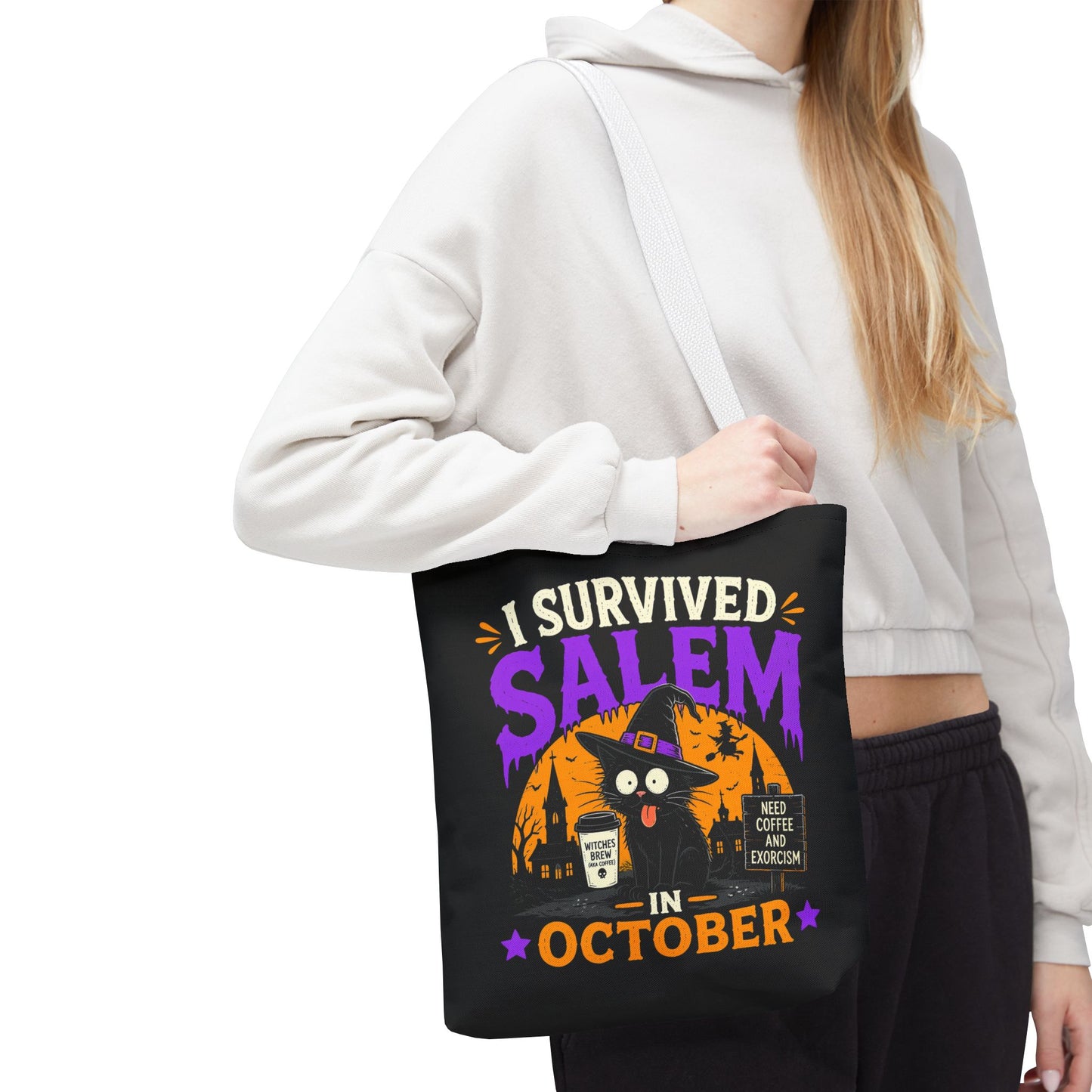 Survived Salem Cat - Tote Bag (AOP)