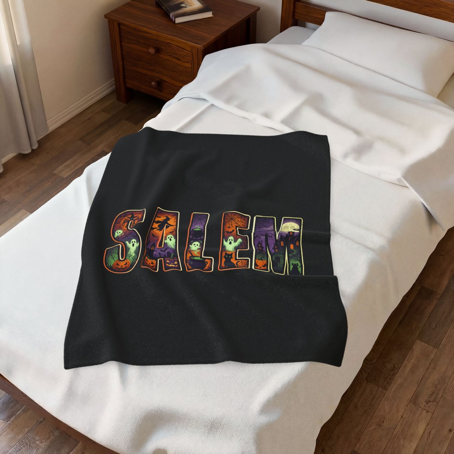 SALEM Spooky Velveteen Plush Blanket