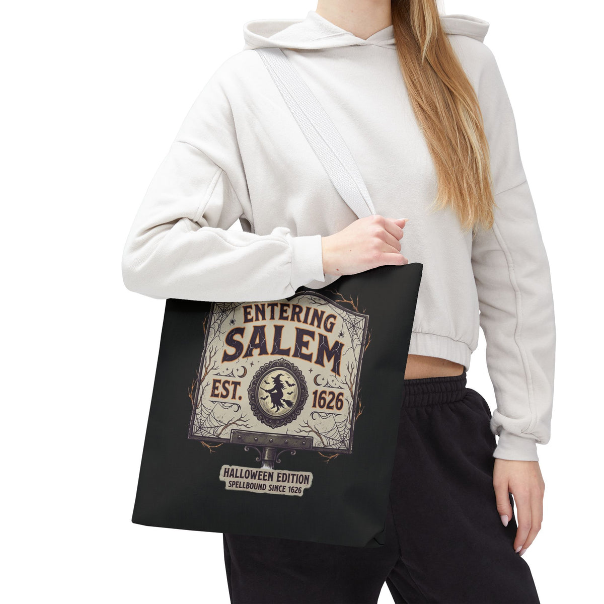 Spooky Entering Salem Tote Bag (AOP)