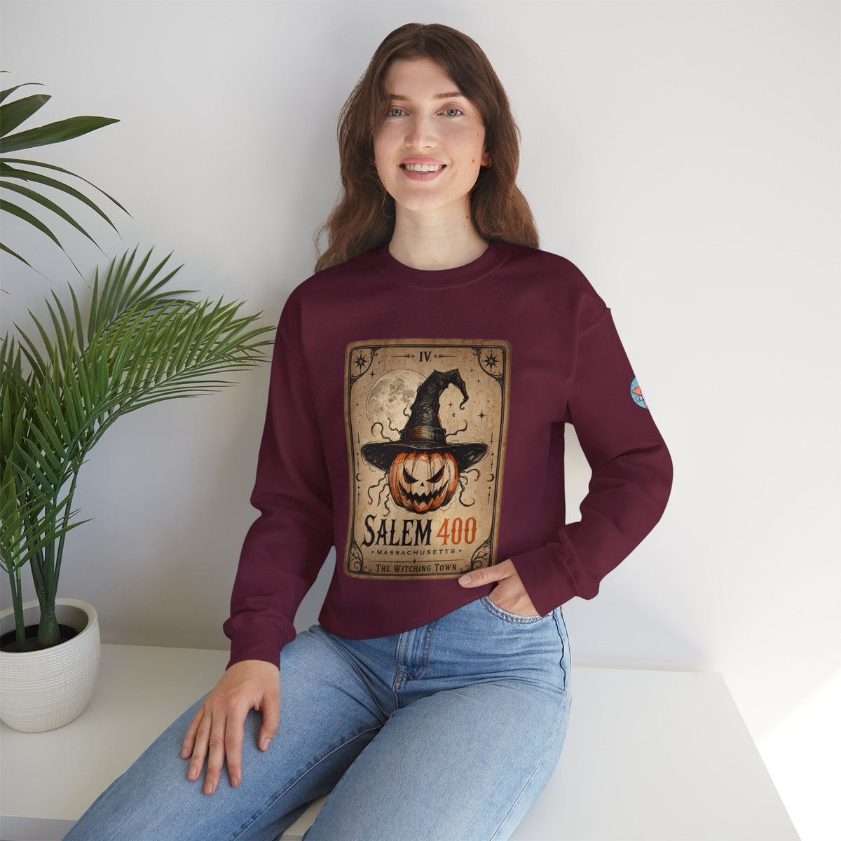 PUNKIN TAROT Unisex Heavy Blend™ Crewneck Sweatshirt – alternate view | SalemFootsteps