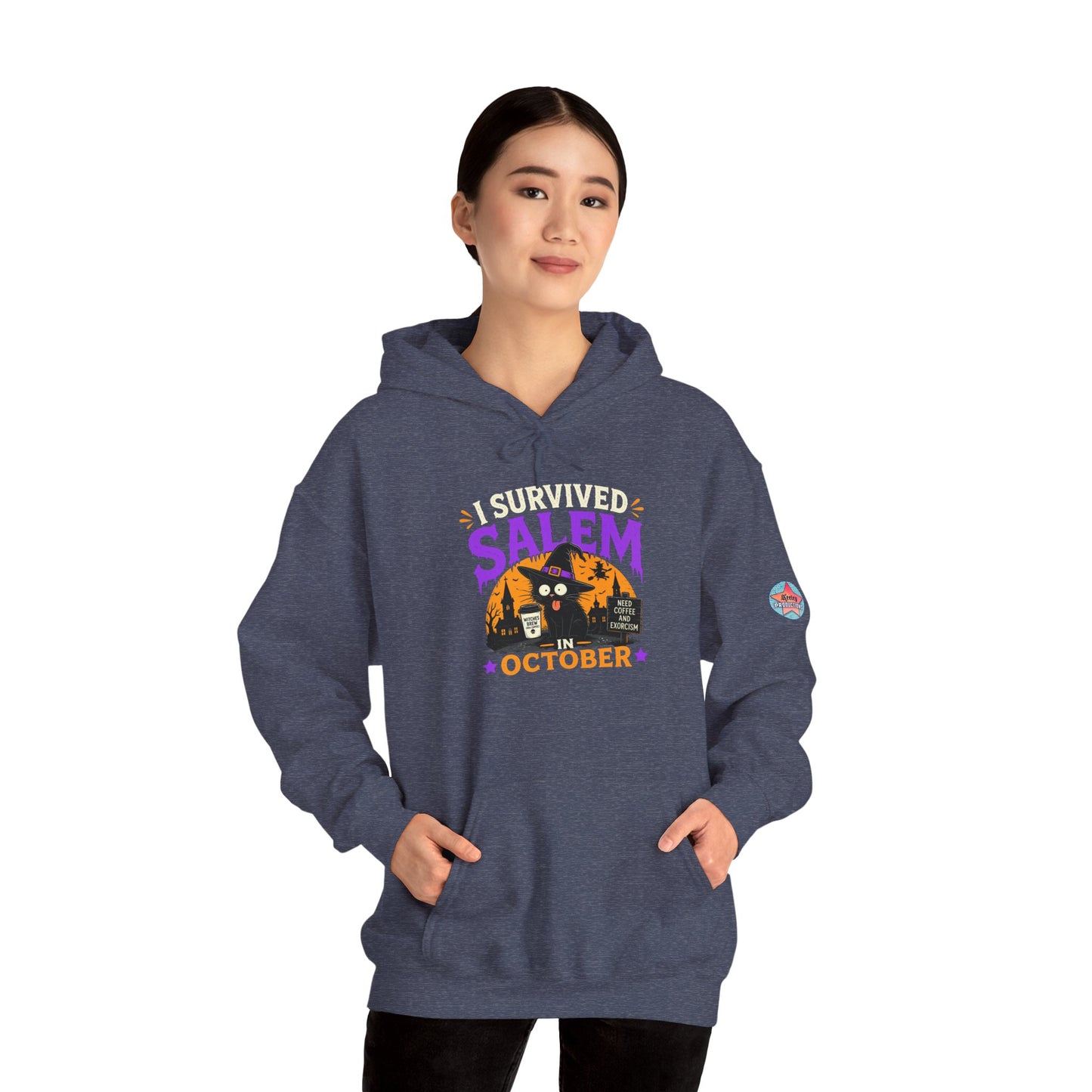 Survived Salem Cat - Unisex Heavy Blend™ Hooded Sweatshirt