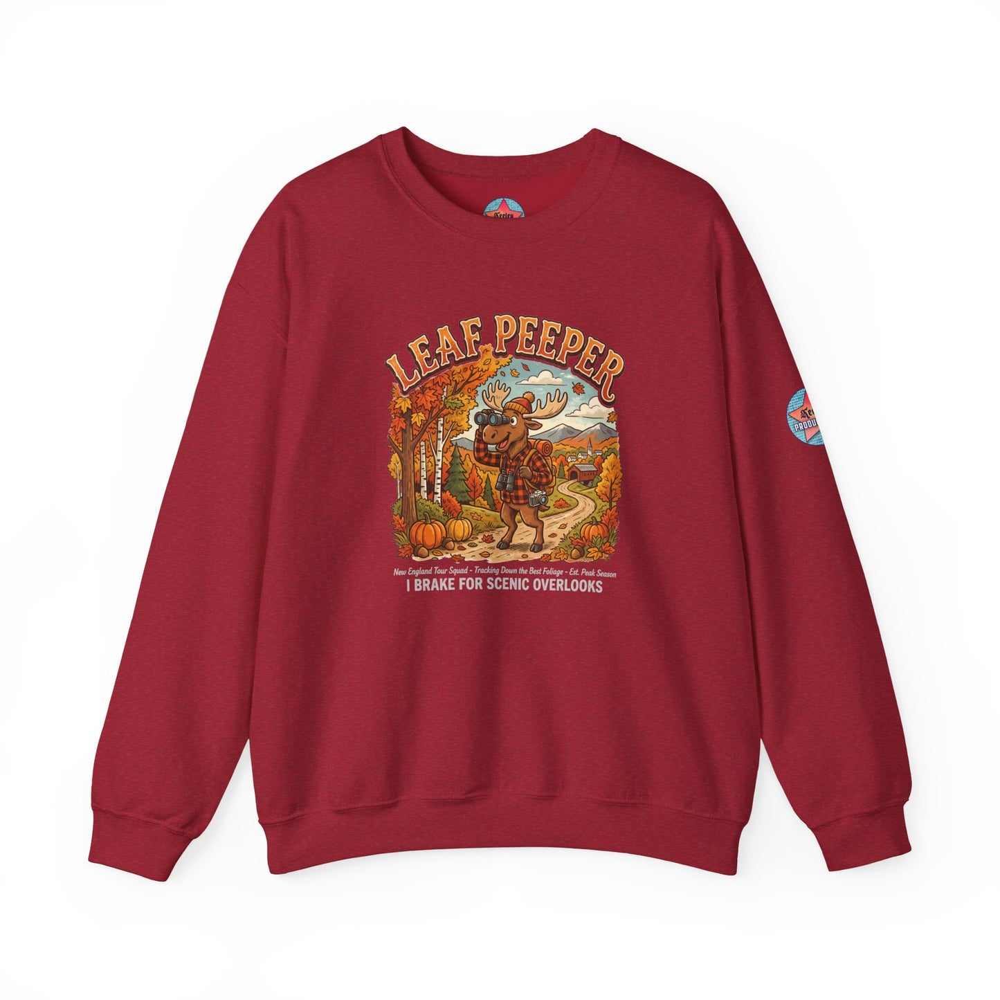 Leaf Peeper Moose - Unisex Heavy Blend™ Crewneck Sweatshirt