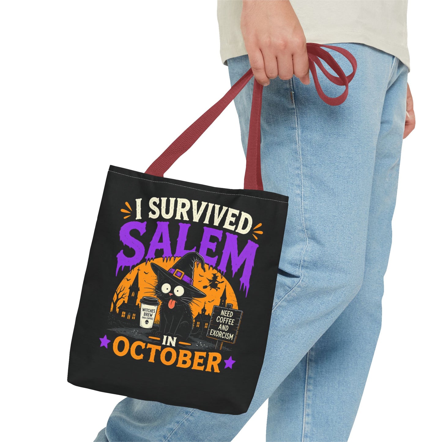 Survived Salem Cat - Tote Bag (AOP)