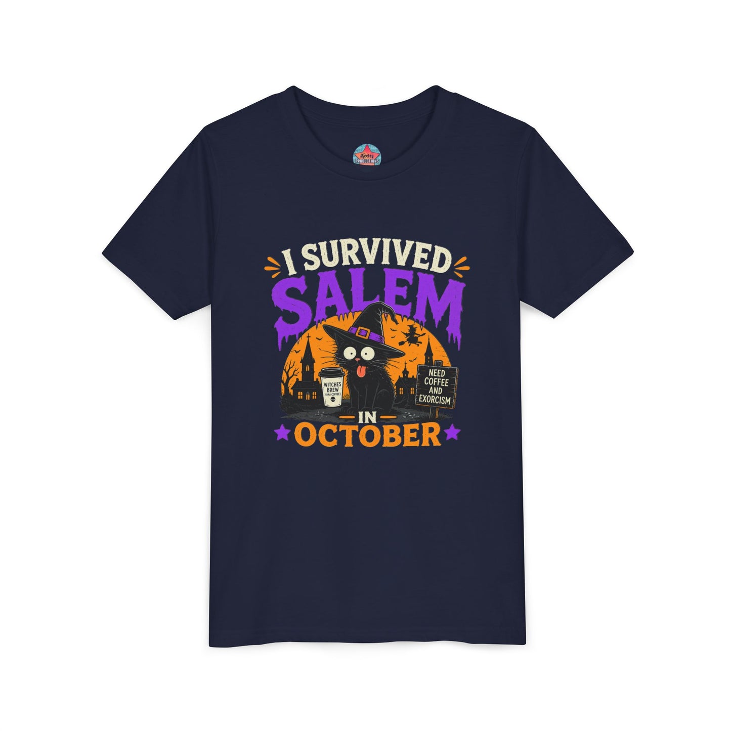 Survived Salem Cat - Youth Short Sleeve Tee