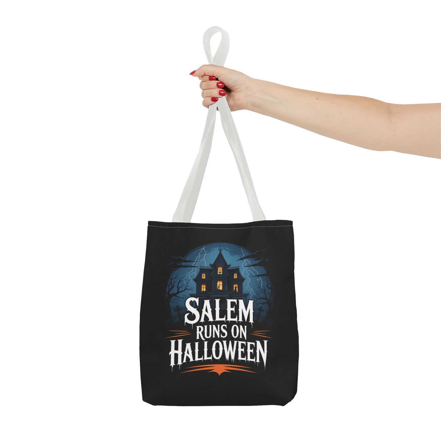 Salem Runs on Halloween Tote Bag (AOP)
