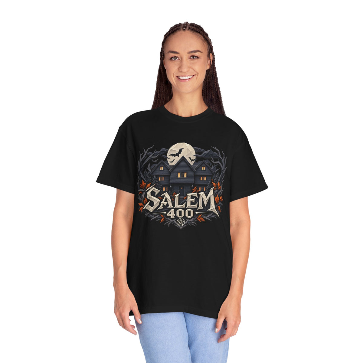 Salem 400 Witch House - Unisex Garment-Dyed T-shirt