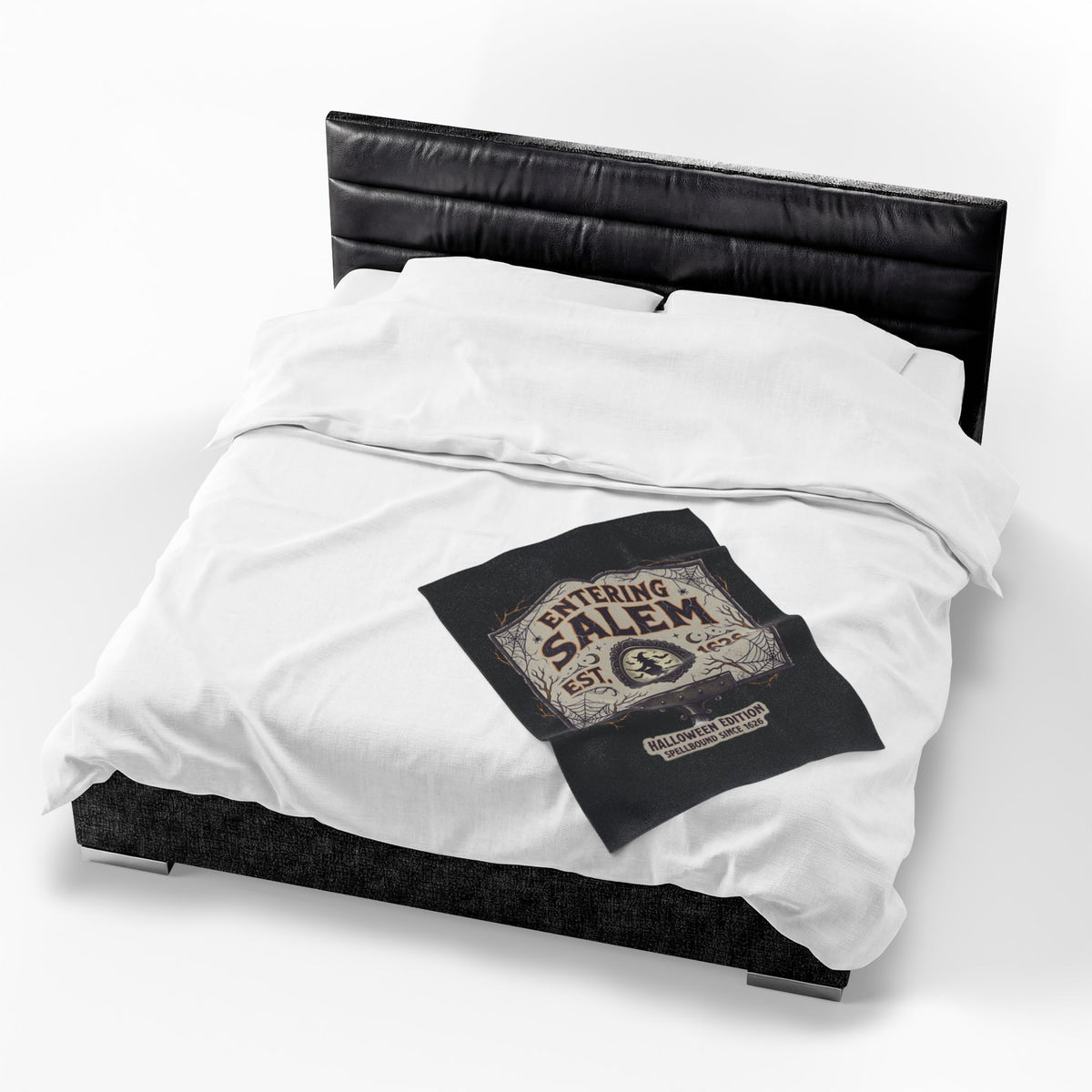 Spooky Entering Salem Velveteen Plush Blanket