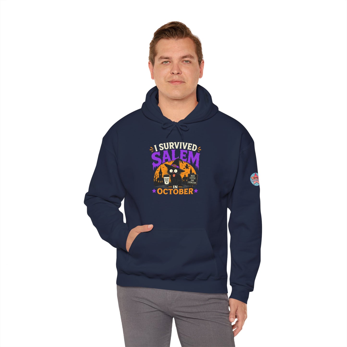 Survived Salem Cat - Unisex Heavy Blend™ Hooded Sweatshirt