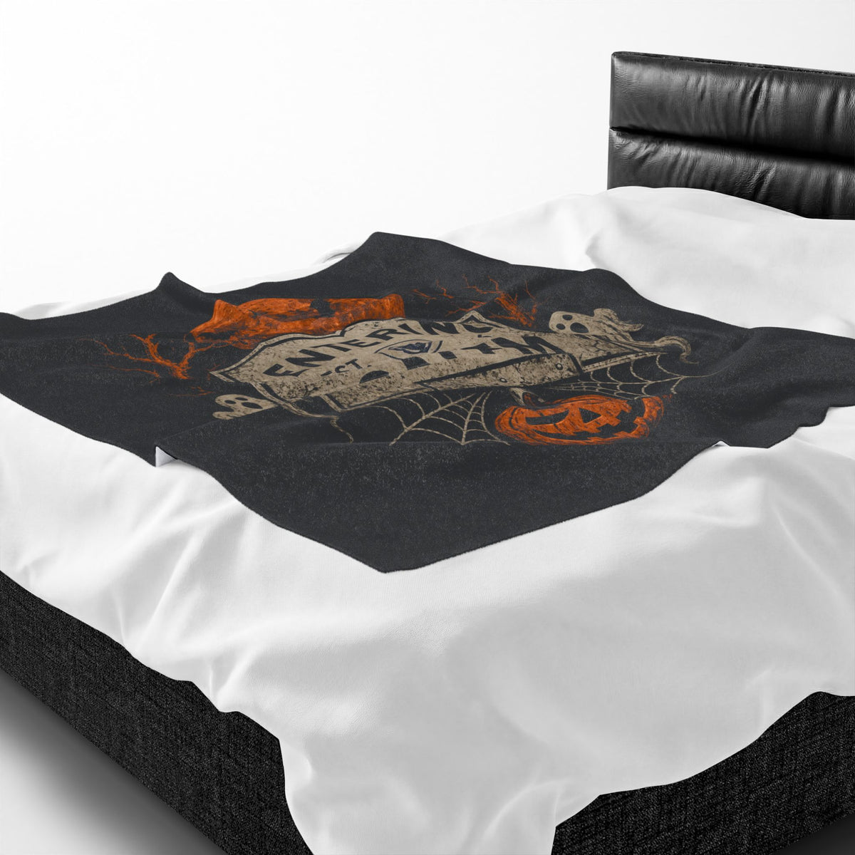 Halloween Entering Salem Velveteen Plush Blanket