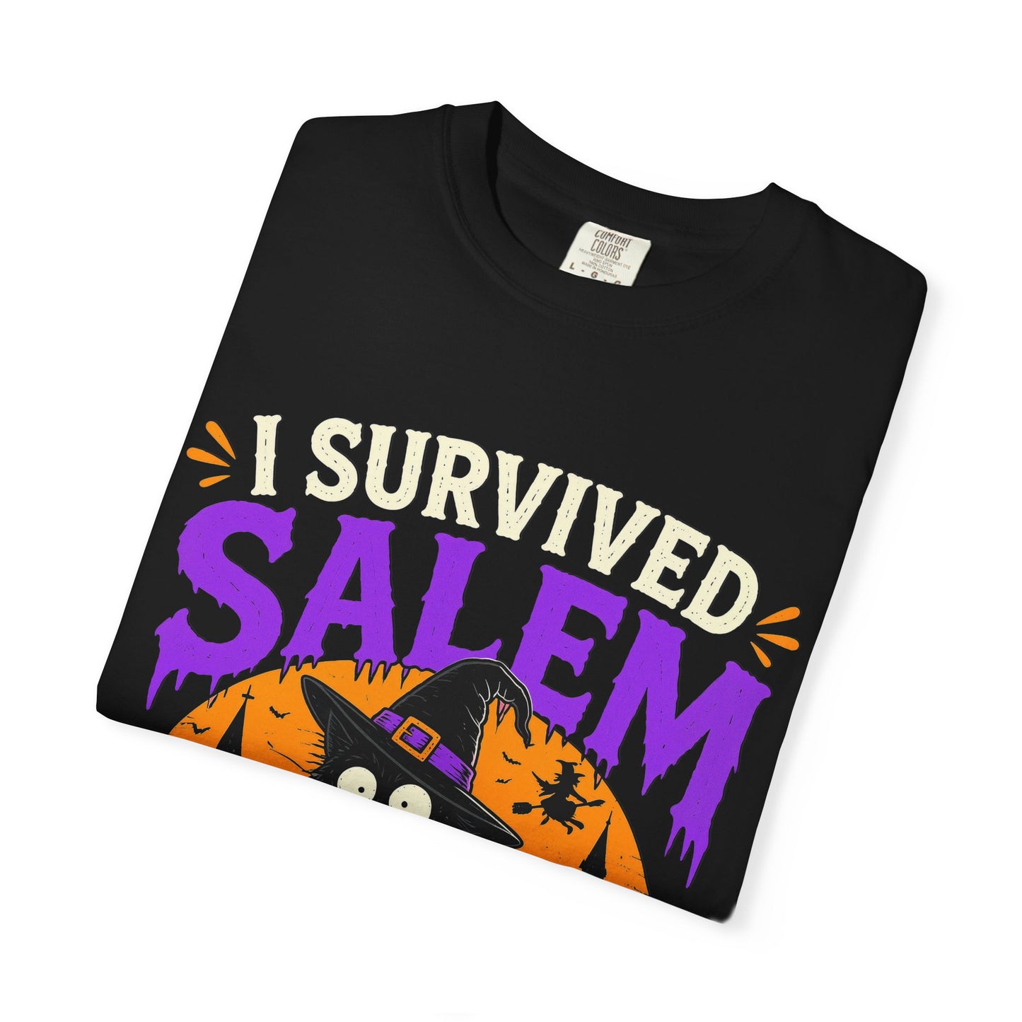 Survived Salem Cat - Unisex Garment-Dyed T-shirt