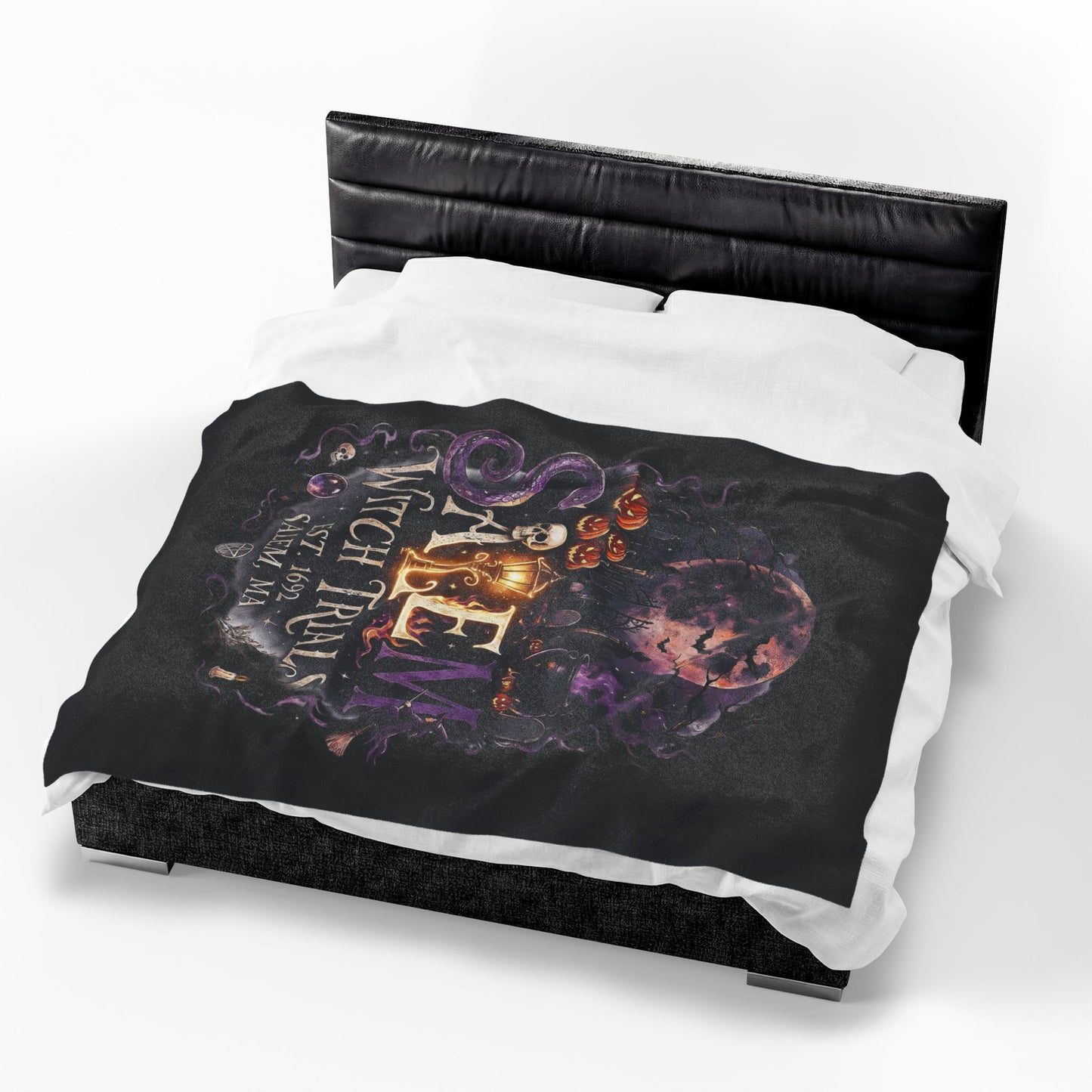 SALEM WITCH TRIALS Velveteen Plush Blanket