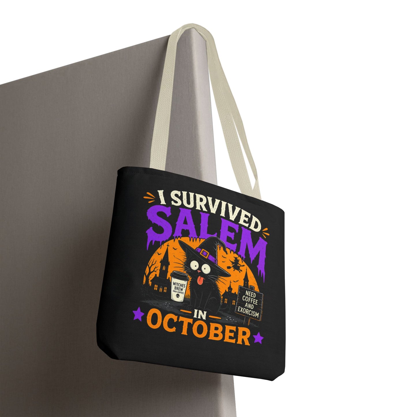 Survived Salem Cat - Tote Bag (AOP)