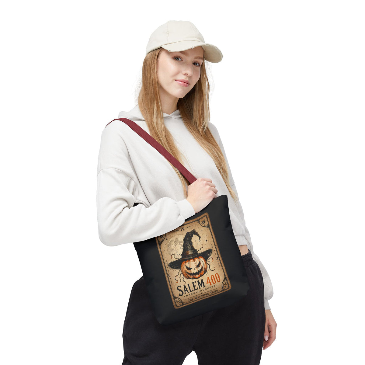 PUNKIN TAROT Tote Bag (AOP) – alternate view | SalemFootsteps