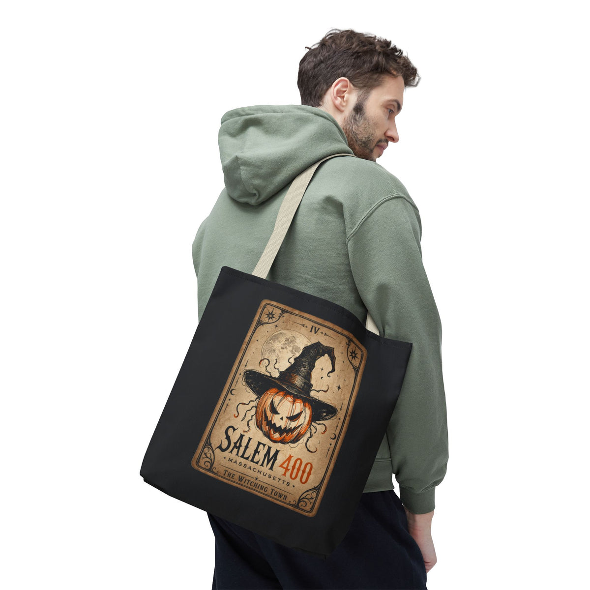 PUNKIN TAROT Tote Bag (AOP) – alternate view | SalemFootsteps
