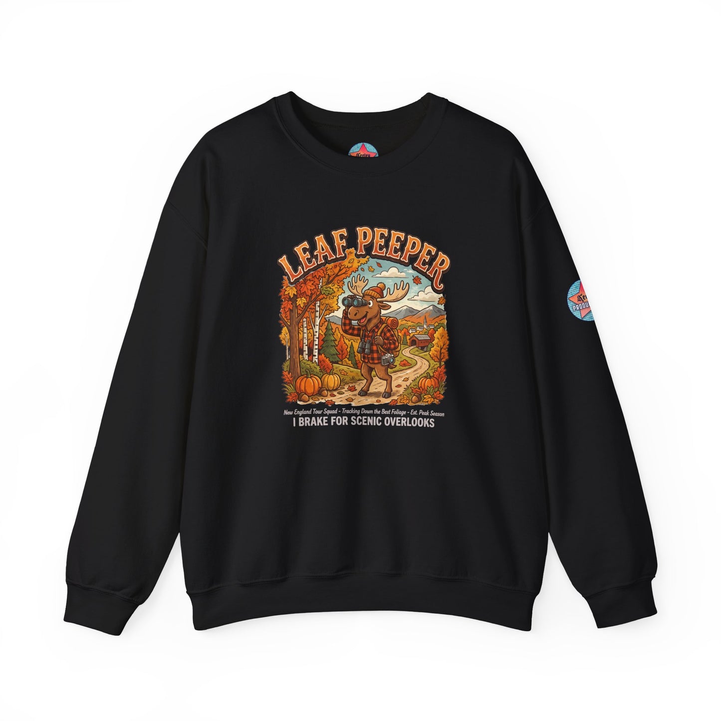 Leaf Peeper Moose - Unisex Heavy Blend™ Crewneck Sweatshirt