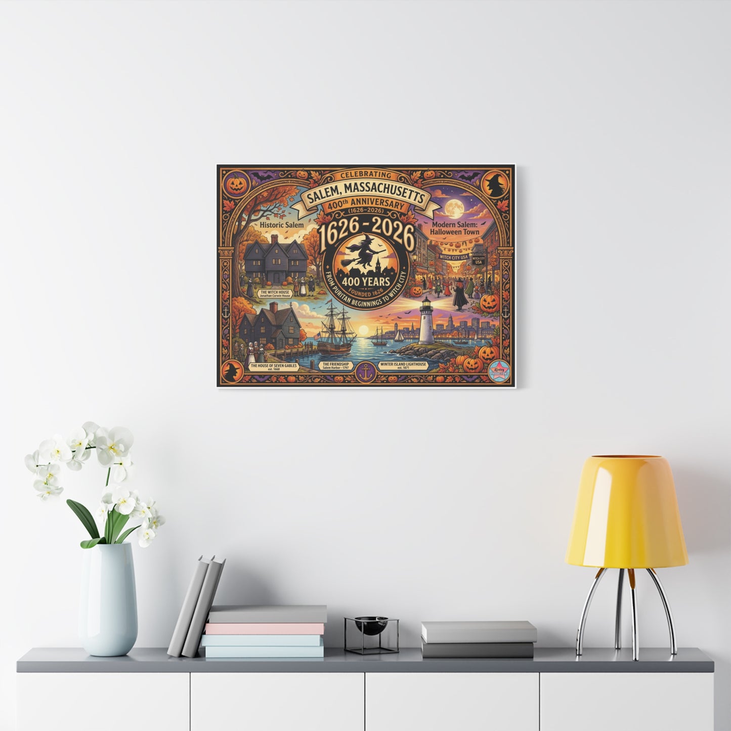 Celebrating Salem 400 Matte Canvas, Stretched, 1.25"