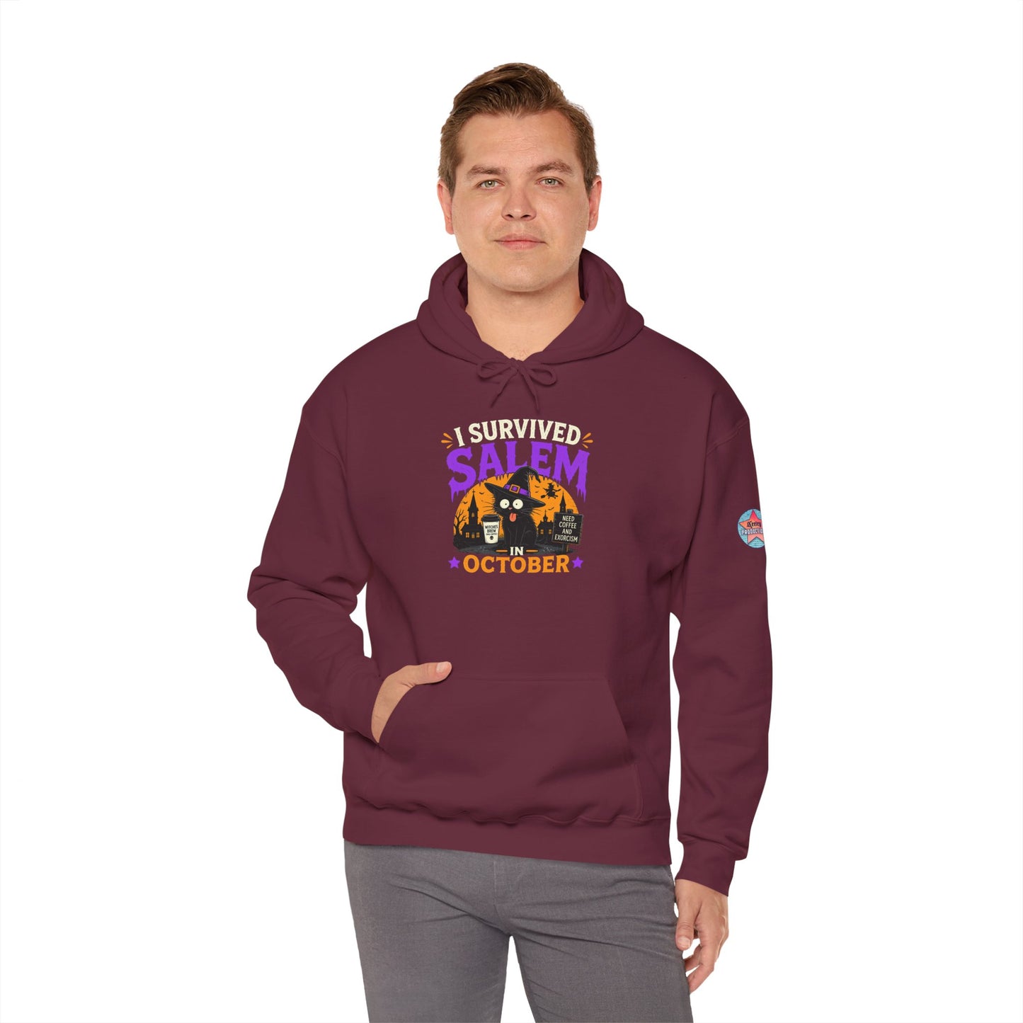 Survived Salem Cat - Unisex Heavy Blend™ Hooded Sweatshirt