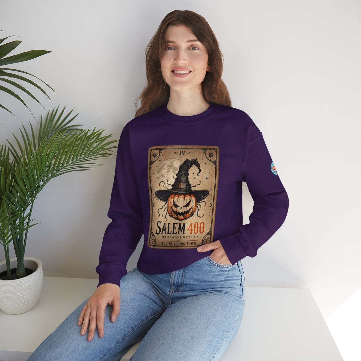 PUNKIN TAROT Unisex Heavy Blend™ Crewneck Sweatshirt – alternate view | SalemFootsteps