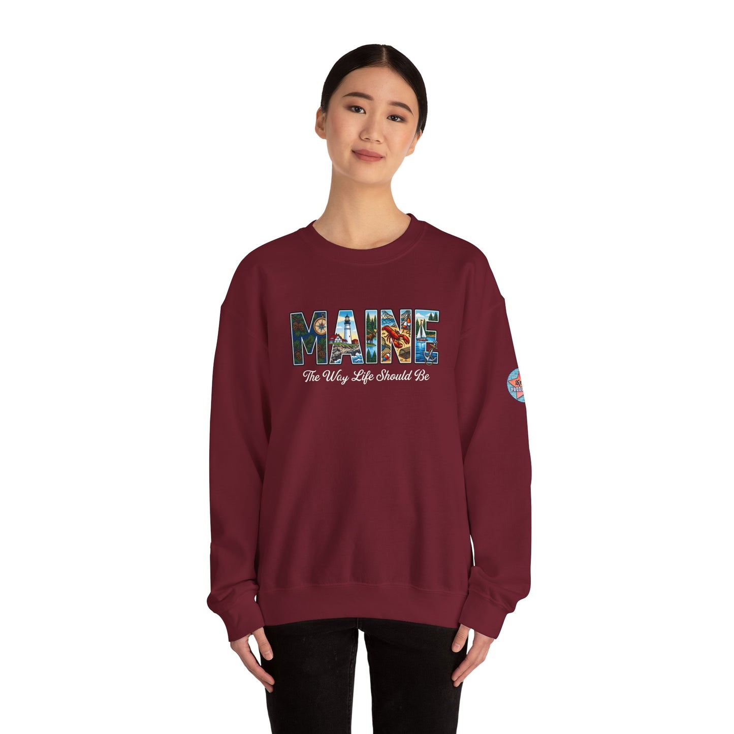 MAINE: The Way Life Should Be - Unisex Heavy Blend™ Crewneck Sweatshirt