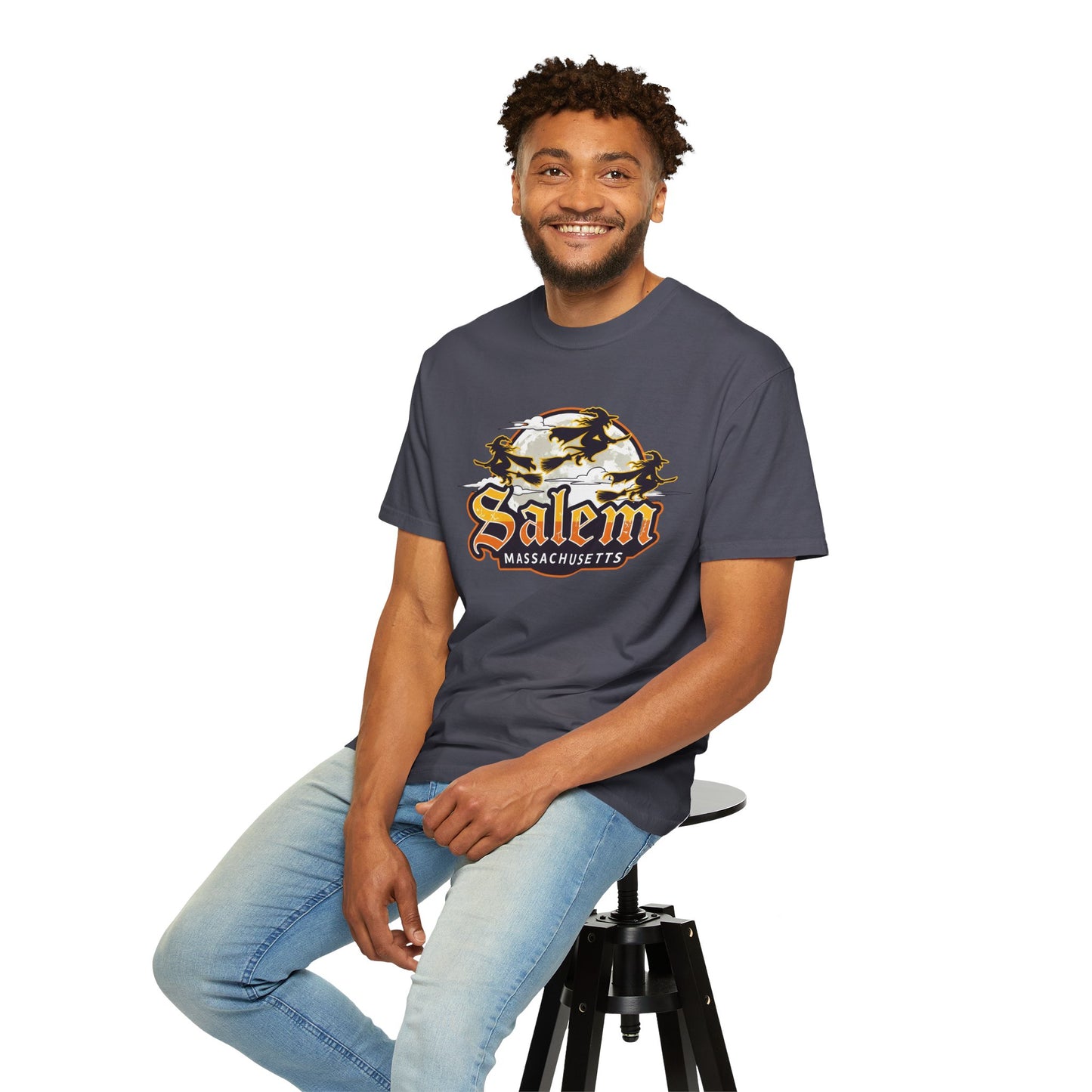 SALEM LOGO Unisex Garment-Dyed T-shirt