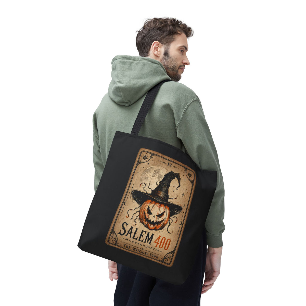 PUNKIN TAROT Tote Bag (AOP) – alternate view | SalemFootsteps