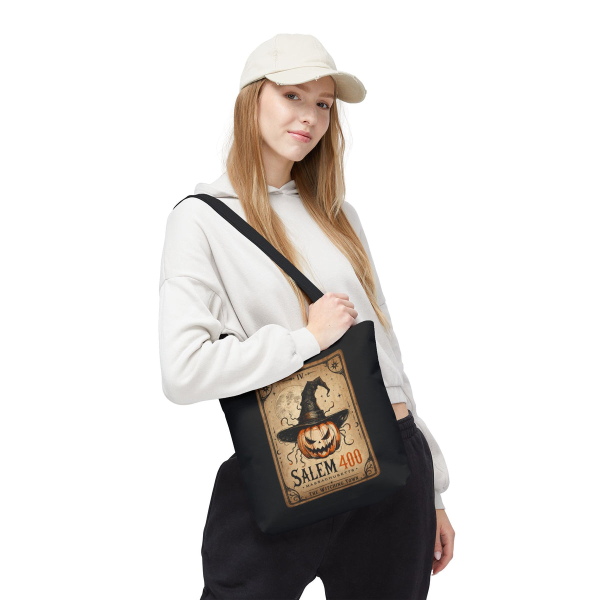 PUNKIN TAROT Tote Bag (AOP) – alternate view | SalemFootsteps