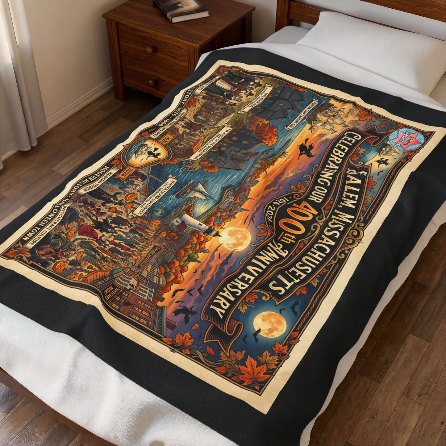 Salem 400 Velveteen Plush Blanket