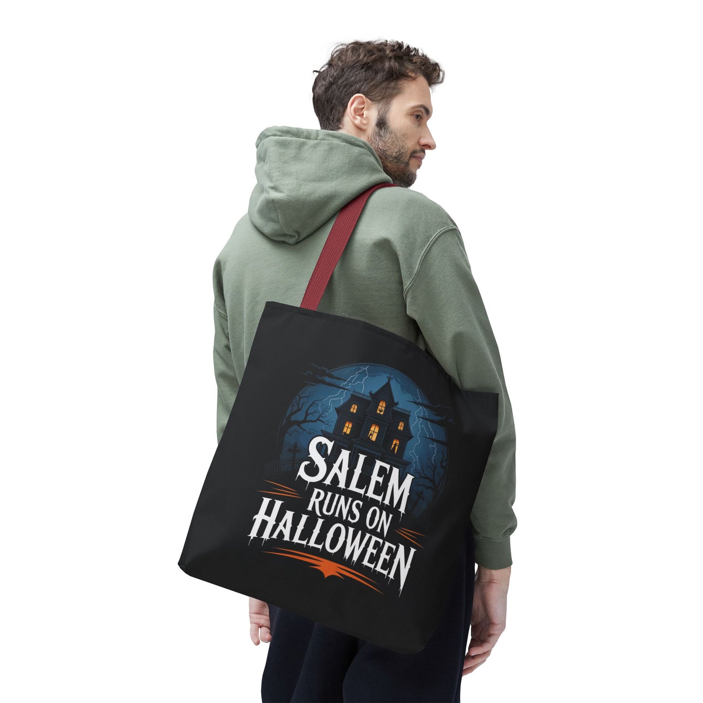 Salem Runs on Halloween Tote Bag (AOP)