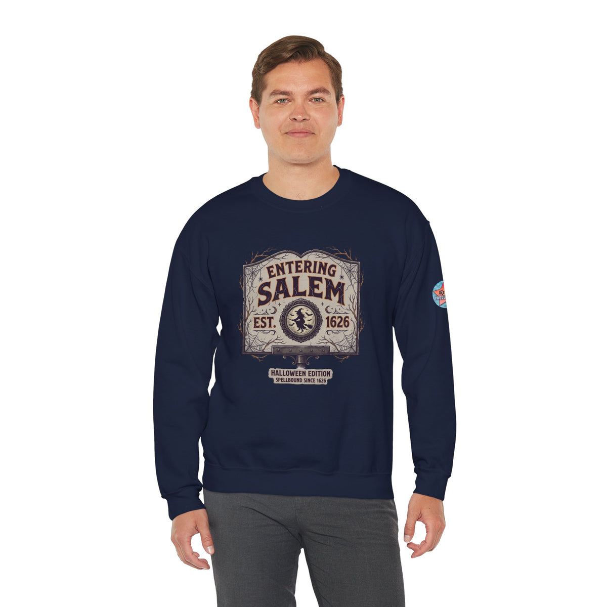 Spooky Entering Salem Unisex Heavy Blend™ Crewneck Sweatshirt