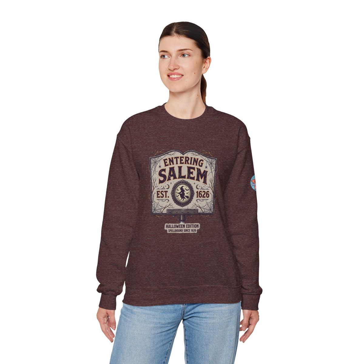 Spooky Entering Salem Unisex Heavy Blend™ Crewneck Sweatshirt