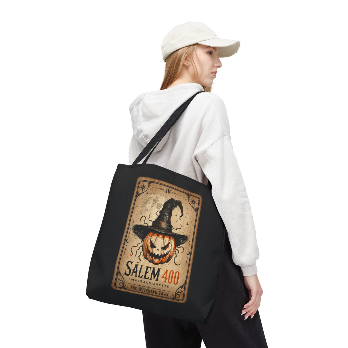 PUNKIN TAROT Tote Bag (AOP) – alternate view | SalemFootsteps