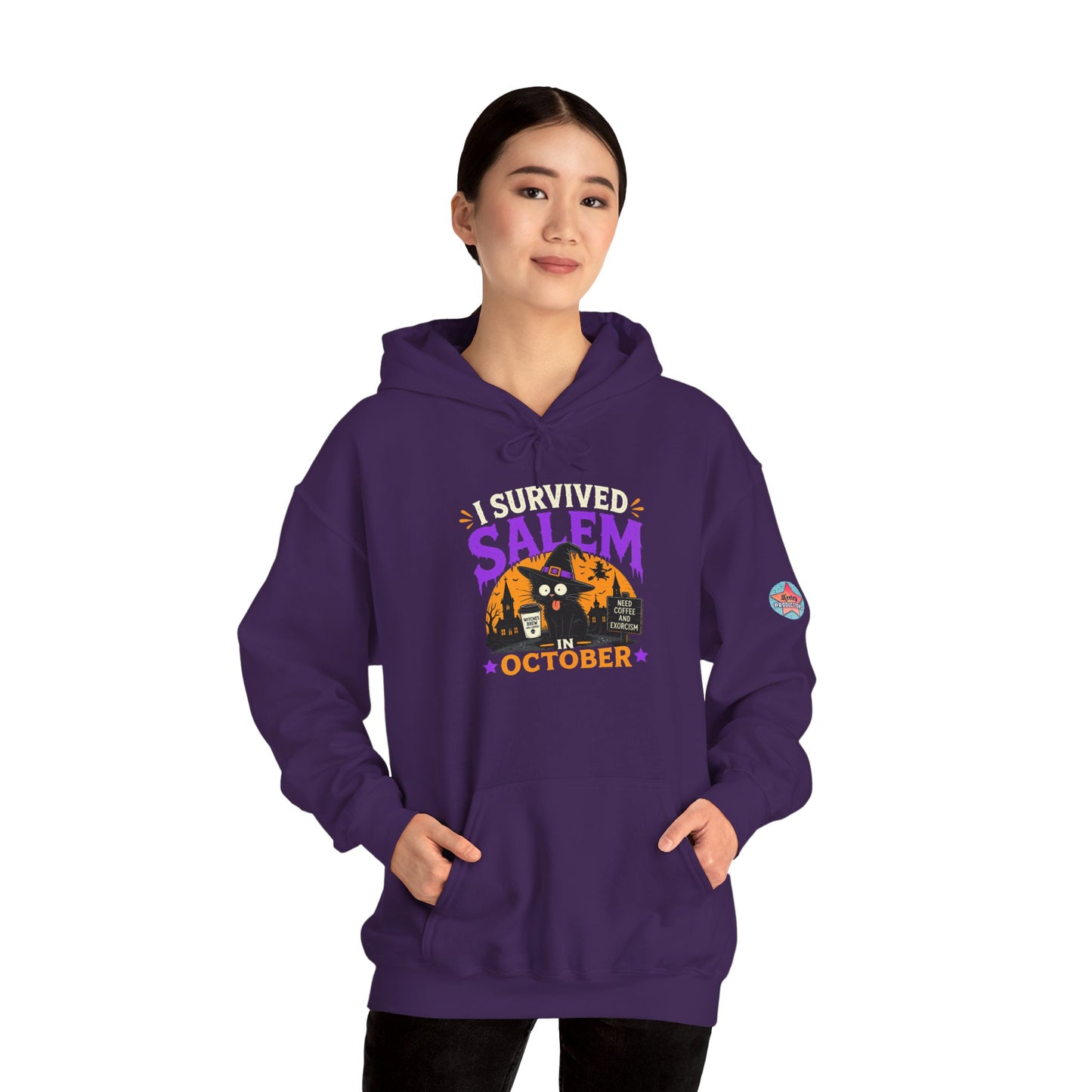Survived Salem Cat - Unisex Heavy Blend™ Hooded Sweatshirt