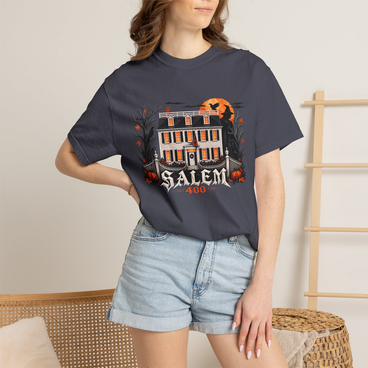 Salem 400 Ropes Mansion - Unisex Garment-Dyed T-shirt