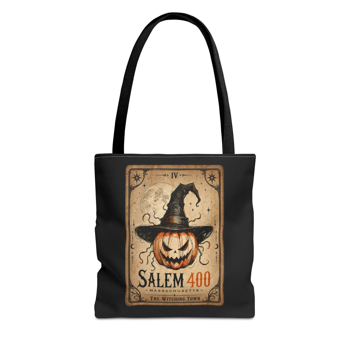 PUNKIN TAROT Tote Bag (AOP) – front view | SalemFootsteps